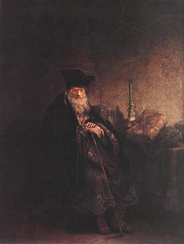 REMBRANDT Harmenszoon van Rijn Old Rabbi oil painting picture
